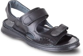 decoDoma Sandale bărbăteşti din piele, negre măr. 46
