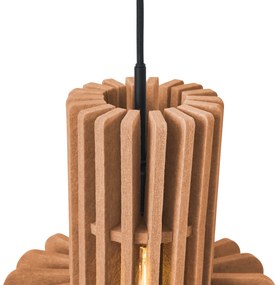 Lampă suspendată retro neagră cu portocaliu, cu 3 lumini - Felt