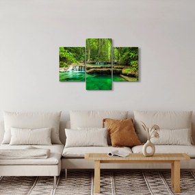Tablou - Cascada Erawan din Kanchanaburi, Thailanda (90x60 cm)