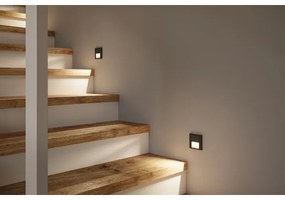 Paulmann 80004 - LED 1W lampă scări cu senzor TSARO 230V negru