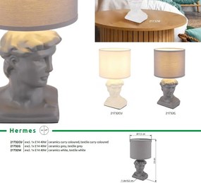 Lampa de masa ceramica gri HERMES
