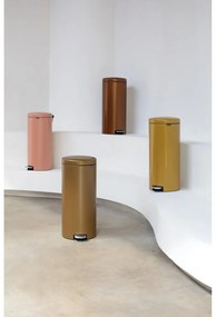 Coș de gunoi somon cu pedală din oțel 30 l NewIcon – Brabantia