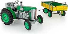 Tractor cu remorcă cu cheiță KOVAP verde/galben
