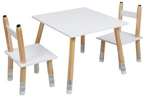 Set mobilier pentru copii alb, STUDY