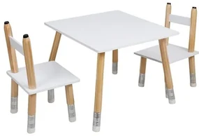 Set mobilier pentru copii alb, STUDY