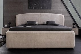 Pat ART DECO 180x200cm greige boucle cu spatiu de depozitare