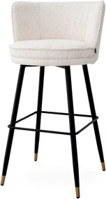 Scaun de bar pivotant design LUX Grenada, Lyssa off-white