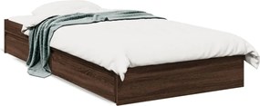 vidaXL Cadru de pat cu sertare, stejar maro, 100x200 cm lemn prelucrat