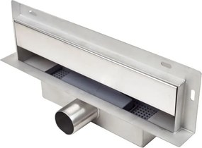 Set rigola dus plus capac Balneo W-Drain Next finisaj inox 90 cm scurgere la perete