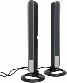 Set 2x lămpi de birou LED RGBIC reglabile, LED/5W/5V, negre + telecomandă