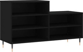 vidaXL Pantofar, negru, 102x36x60 cm, lemn compozit