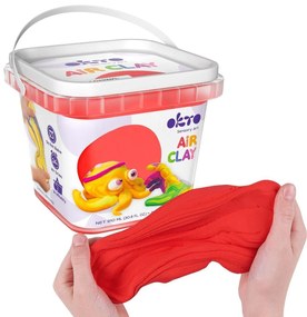 1 x Air Clay pentru modelaj, 200g, Okto - Rosu