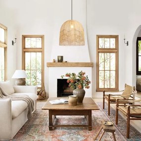 Lustră pe cablu Immax 08263L PELO 1xE27/40W/230V d. 50 cm ratan