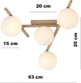 Plafonieră SMART 4xE14/10W/230V bej/alb