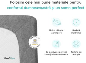 Cearsaf Frotir cu elastic 90x200 cm roz