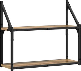 vidaXL Raft de perete stejar artizanal 60 x 21 x 51 cm Lemn compozit