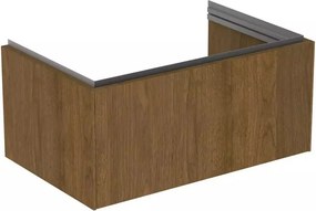 Dulap baza suspendat Ideal Standard Atelier Conca 1 sertar finisaj nuc inchis 80 cm
