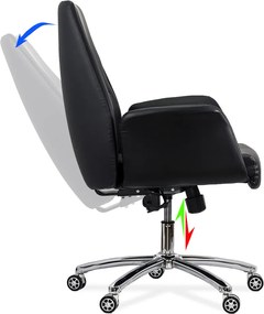 RESIGILAT - Scaun de birou REZISTENT 200 KG OFF 800 negru