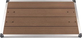vidaXL Cădiță de duș de exterior maro 110x62 cm WPC și oțel inoxidabil