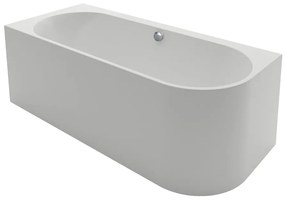 Cada freestanding Kreiner Andrea 175x75 cm finisaj alb stanga lipita de perete BTW