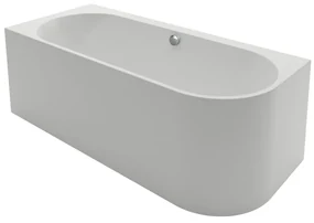 Cada freestanding Kreiner Andrea 175x75 cm finisaj alb stanga lipita de perete BTW