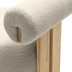 OFERTA Fotoliu bej design HANNA, stejar calitatea II.