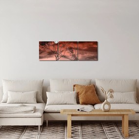 Tablou - Luna luminează noaptea (cu ceas) (90x30 cm)
