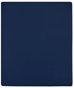 vidaXL Cearșaf de pat cu elastic, 2 buc, bleumarin, 160x200 cm, bumbac