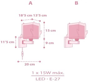 Aplică pentru copii Dalber 64489 LITTLE FRIENDS 1xE27/15W/230V