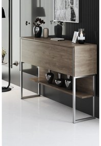 Măsuță consolă Luna 4 (Argintiu + Nuc) . 1102312