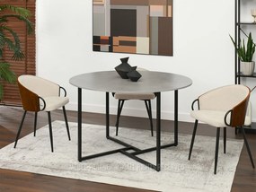 Masă de sufragerie Bird (beton + negru). 1111737