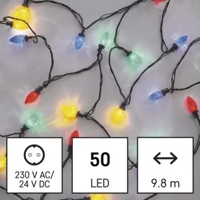 Instalație LED de Crăciun de exterior 50xLED/8 moduri 14,8m IP44 multicolor