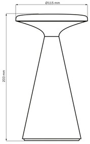 Lampă de birou LED PAROS, 1,8W, 5V USB, 1800 mAh, IP44, verde, reglabilă