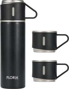 Termos Zilan ZLN0743 din inox, capacitate 500ml, 3 capace care pot fi folosite pe post de cana