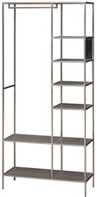 Etajera cu suport pentru umerase, din metal, aspect vintage, Alliage