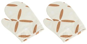 Mănușă de bucătărie Bellatex Cruci maro, 28 x 18 cm, 2 buc