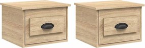 vidaXL Noptiere de perete, 2 buc., stejar sonoma, 41,5x36x28 cm
