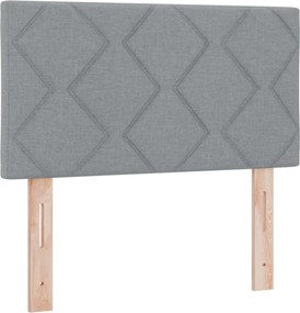 vidaXL Tăblie LED Gri deschis 80 cm țesătură