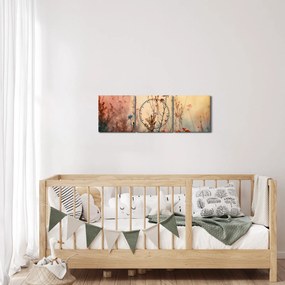 Tablou - Flori sălbatice (cu ceas) (90x30 cm)