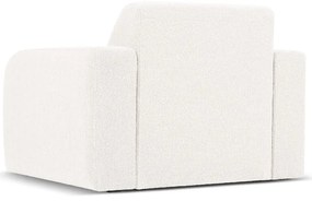 Fotoliu alb cu tapițerie din stofă bouclé Molino – Micadoni Home