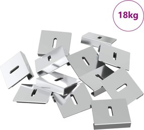 vidaXL Suport pentru oglindă 340 pcs Nichel 35 x 30 x 8,3 mm Oțel