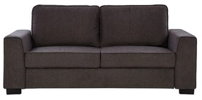 Canapea fixa Clarisse, 3 locuri, culoare gri, material textil, perne incluse dehusabile