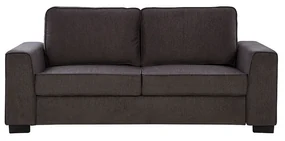 Canapea fixa Clarisse, 3 locuri, culoare gri, material textil, perne incluse dehusabile