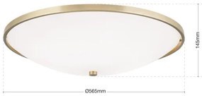 Plafonieră Orion DL 7-531/56 AIDA 5xE27/60W/230V d. 56,5 cm alamă