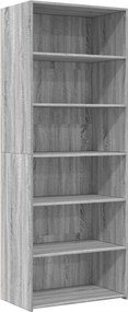 vidaXL Dulap înalt, sonoma gri, 70x41x185 cm, lemn prelucrat