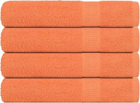 vidaXL Prosoape FROGN 4 buc., portocalii, 100x200 cm, 360 g/m²