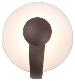Aplica LED de perete pentru iluminat exterior IP65 Tiundi maro inchis