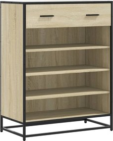 vidaXL Pantofar, stejar sonoma, 75x38x97,5 cm, lemn prelucrat/metal