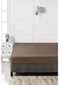 Cearceaf maro din bumbac cu elastic 140x200 cm – Mijolnir