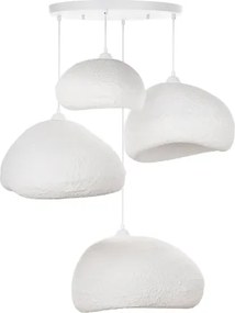 Brilagi - Lustru suspendat pe cablu WABI SABI 4xE27/40W/230V Ø 95 cm alb